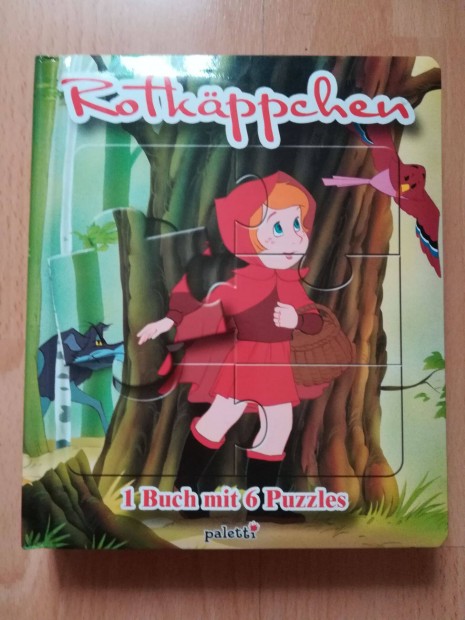 3 db német nyelvű puzzle mesekönyv újszerű együtt 2000 Ft