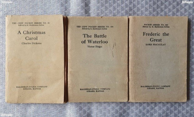 3 db pocket series, little blue book Hugo, Dickens angol nyelv