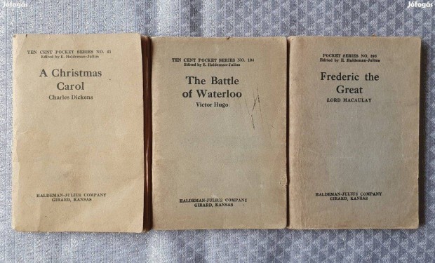 3 db pocket series, little blue book Hugo, Dickens angol nyelv