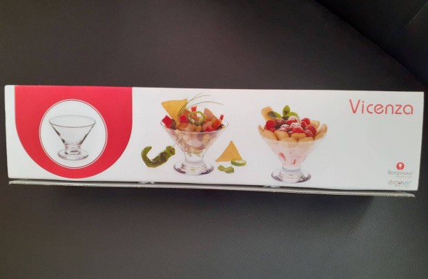 3 db üvegkehely (olasz)