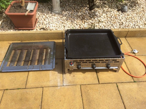 3 égős PB Gáz Pecsenye Lángos Stb Sütő Grill Rozsdamentes Acél
