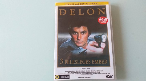 3 felesleges ember krimi DVD film-Alain Delon