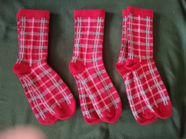 3 pár ,zokni csomag mikulás karácsony egyedi szolid minta. Újak unisex