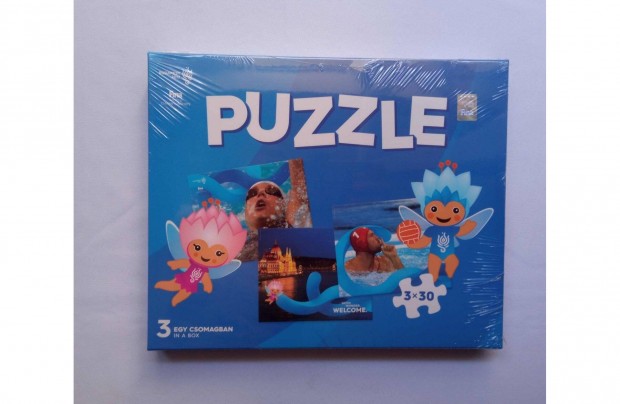3 x 30 darabos puzzle bontatlan dobozban a budapesti vizes VB-rl