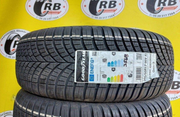 3db 205/55 r17 j Goodyear 4vszakos gumi 2021 40000ft/db