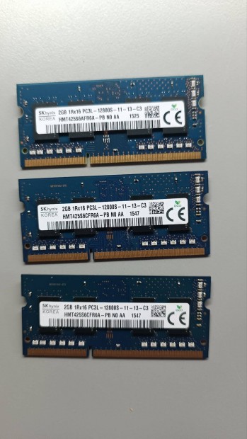 3db 2GB-os DDR3-as notebook memria 