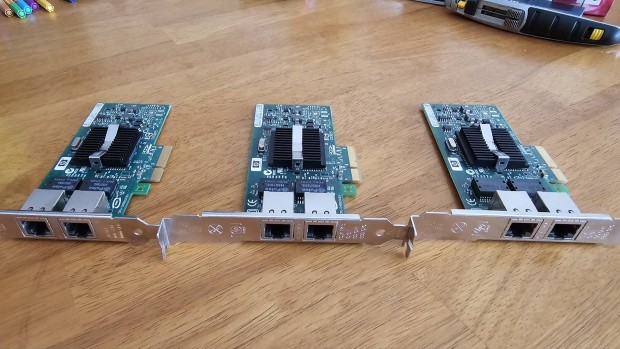 3db HP NC360T ktportos PCI-E gigabites kiszolgladapter