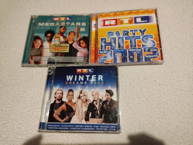 3db RTL Megastars /Party Hits/Winter Dreams (6CD) egyben