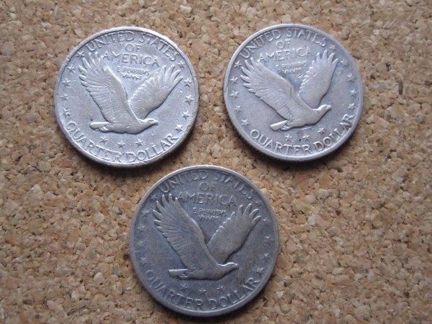 3db USA negyed dollar 1918 1920 Standing Liberty Quarter ritka