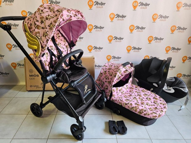 3in1 egyedi, lányos Cybex Mios babakocsi babahordozóval