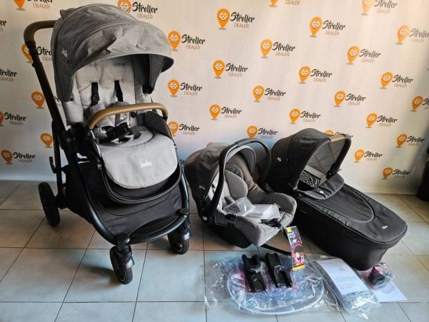 3in1 unisex szürke Joie Versatrax babakocsi kiegészítőkkel