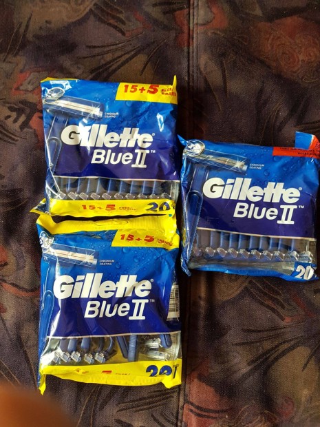 3x20 db originlt Gillette Blue II eldobhats borotva