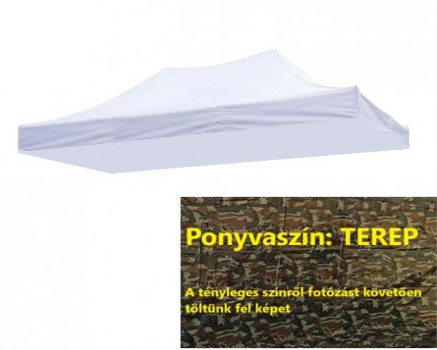 3x4,5 terep tetőponyva sátortető sátorponyva ponyva kerti pavilonhoz