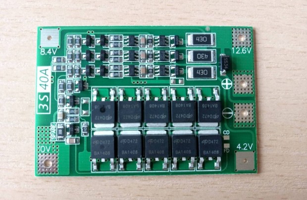 40A 3S 18650 BMS lithium tlt PCB panel tlts vezrl