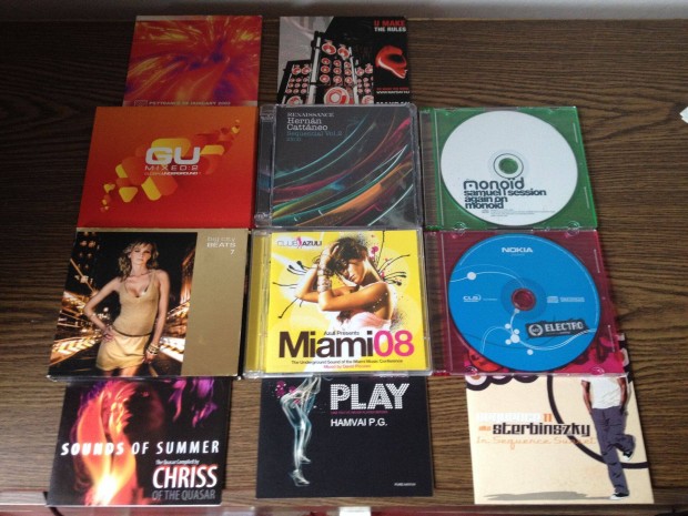 40 db zenei CD house-techno ingyen postával