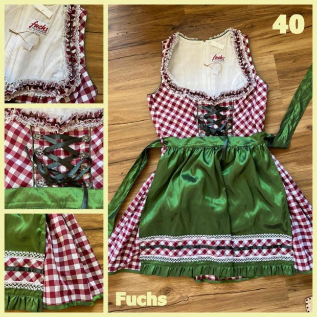 40-es bord kocks Dirndl ruha /Fuchs/