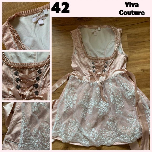 42-es vilgos Dirndl ruha /Viva Couture/