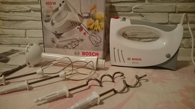 450 W-os Bosch kzi mixer, dagaszt, habver, botmixer + doboz 