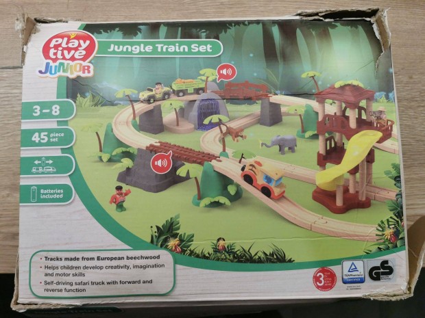 45 darabos favonat kszlet Play tive Jungle Train fa vonat