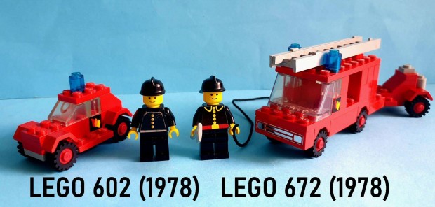 45 ves LEGO Legoland 602 Fire Unit, 672 Fire Engine (1978) hinytalan