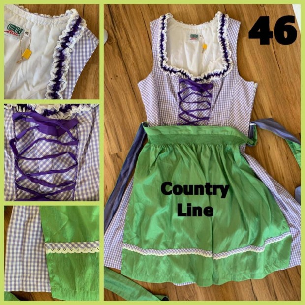 46-os lila kocks Dirndl ruha /Country Line/