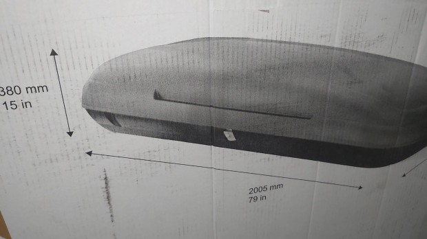 480l-es tetődoboz, tetőbox, roofbox Új