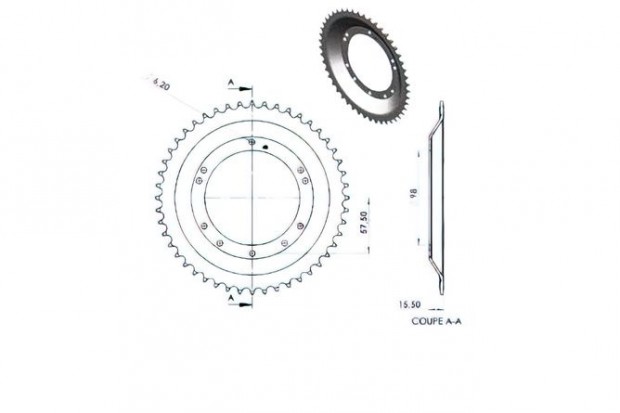 48 fogas h�ts� l�ncker�k Peugeot 103 SP / SPX (Grimeca perem)