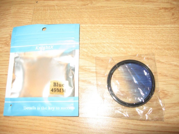 49mm Fotós szűrő Kék Grádiens Gradual Blue Knightx filter szűrő, forgó
