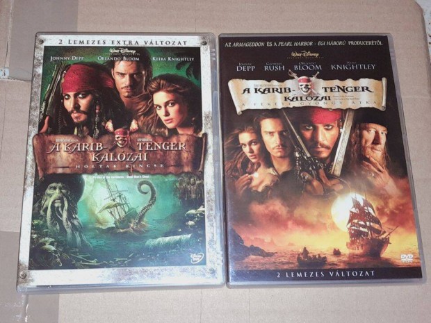 4DVD A Karib-tenger kalózai - Holtak kincse & A fekete gyöngy átka DVD