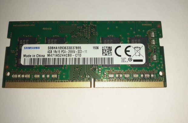 4GB DDR4-es notebook memria