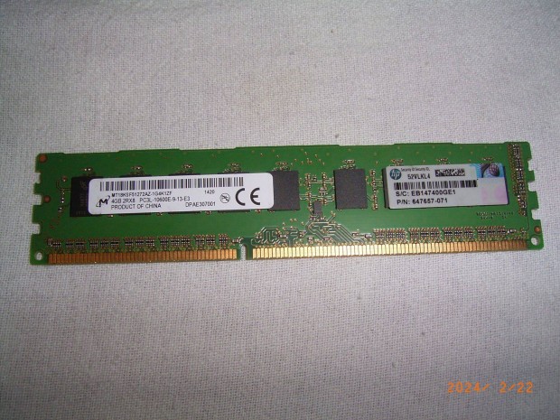 4GB-os DDR3-as memria RAM, Micron mrkj