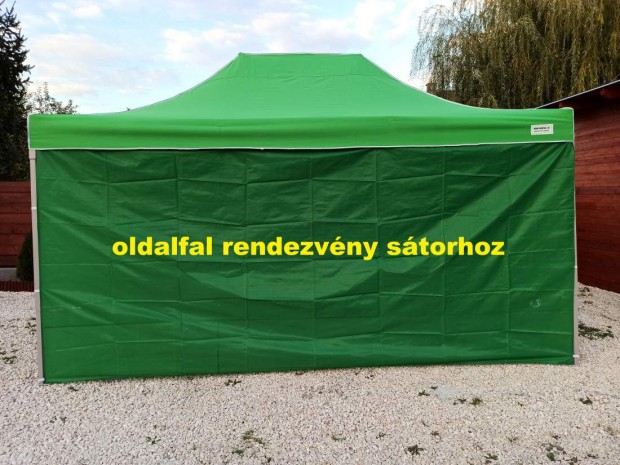 4,5m tpzras oldalfal zld oldalponyva rendezvny storhoz