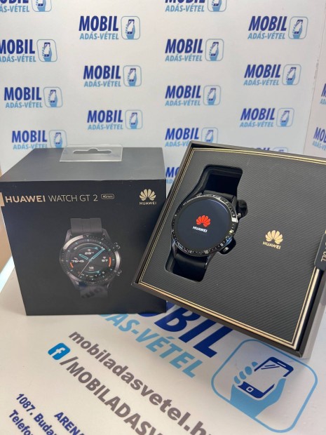 4 Bluetooth-os Huawei Watch GT2, 46mm, 6 hnap garancival!