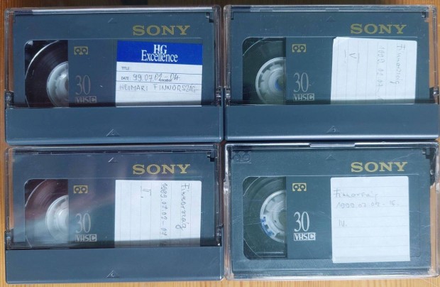 4-DB Sony VHSC VHS C Videokamera Kazetta Sony Vide Kazetta