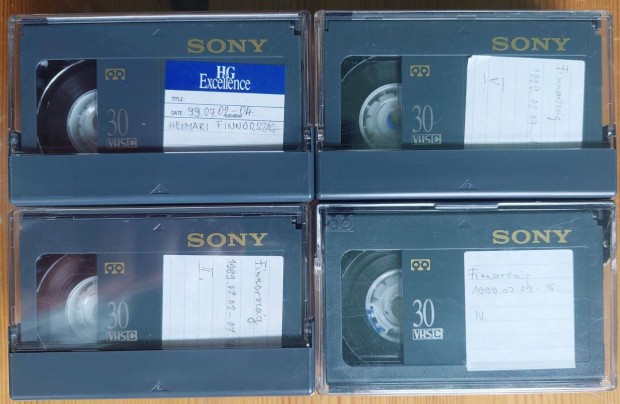 4-DB Sony VHSC VHS C Videokamera Kazetta Sony Vide Kazetta VHS