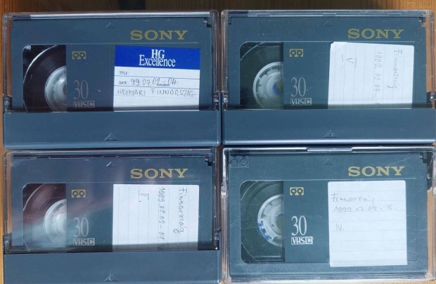 4-DB Sony VHSC VHS C Videokamera Kazetta Sony Vide Kazetta VHS VHSC