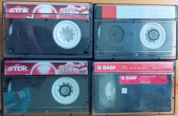4-DB TDK HS BASF HG VHSC VHS C Videokamera Kazetta Vide Kazetta