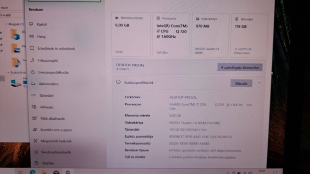 4 Magos 8 Szálas Lenovo I7 Processzoros 6 GB Ram, 1 GB VGA, 15,6 LED