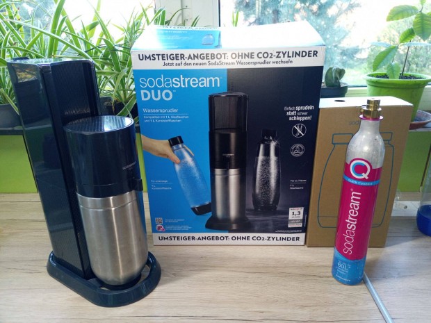 4, Sodastream Duo Black Gép + 1 patron