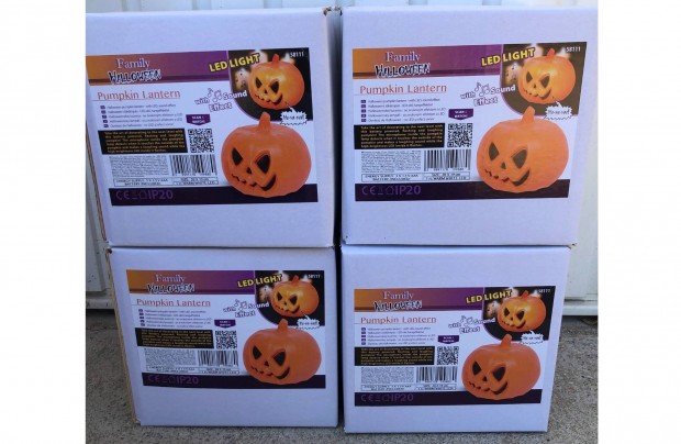 4 darab Halloween-i tklmps - LED-del, hangeffekttel 20 x 19 cm