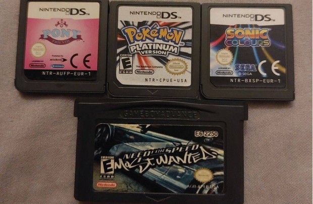 4 darab Nintendo DS, Game boy jtkok egyben elad