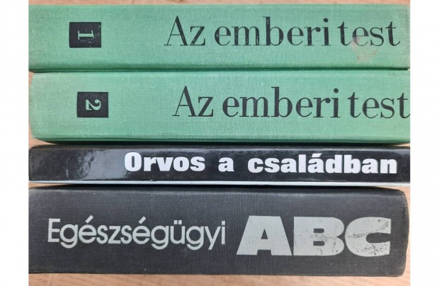 4 darab egészségügyi, orvosi témájú könyv eladó