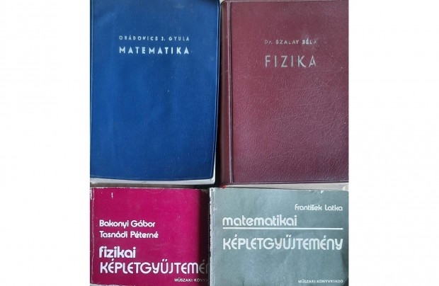 4 darab matematika és fizika témájú könyv eladó