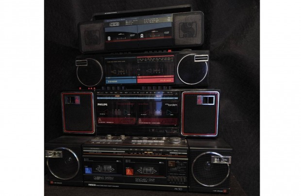 4-darab rdis magn boombox 1990-es vek Egyben J ron!