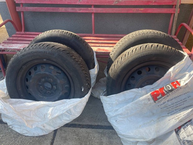 4 db 205/60 16 Continetal Ts860 Wintercontact téigumi szett felnivel