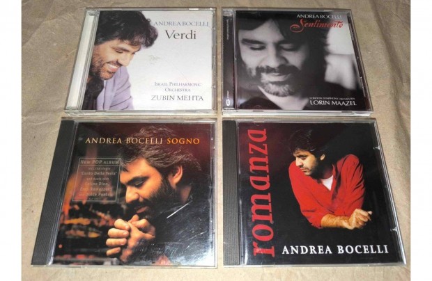4 db Andrea Bocelli CD - Romanza, Sentimento, Sogno, Verdi
