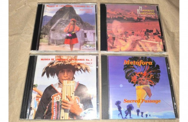 4 db CD - Perui Indin zene, Tibeti zene