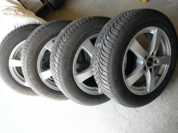 4 db Dezent alu felni 6,5 Jx16 H2, 5X114,3, 205/60R16 téli gumi