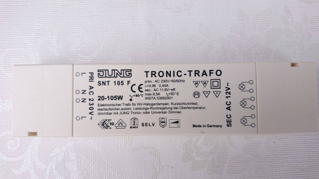 4 db Jung SNT 105 F Tronic-Trafo halogn traf klnsen vkony!