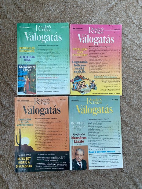 4 db Reader's Digest vlogats 1994-bl, egyben